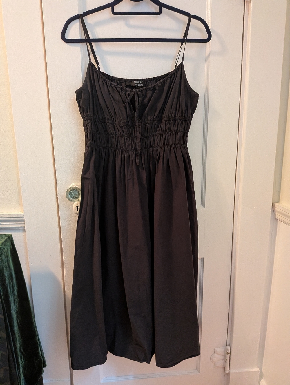 Sophie Rue Anthropologie Babydoll Sundress Ruched Keyhole - Size XL